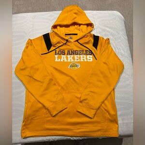 Los Angeles Lakers NBA Yellow Pullover Hoodie, featuring team branding Size XL